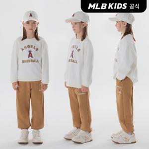 [역시즌][택가119,000원][MLB키즈 공식] 24FW 바시티 맨투맨 세트 LAA (Cream) 7AS2V0244-41CRS