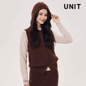 [유닛]UFJKVE460C 캐시미어 후드 니트 베스트