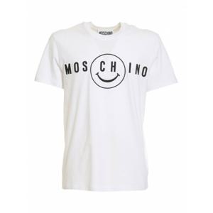 [MOSCHINO] 남성 티셔츠 Smiley  로고 자수 071920411001 화이트 /8