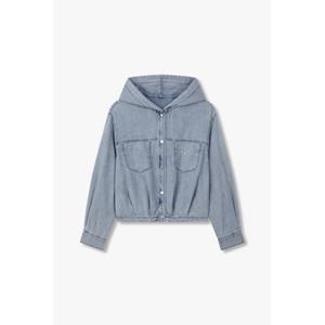[보브]스냅 버튼 후디드 데님 셔츠 7155160002