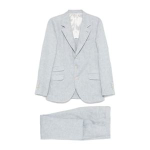 브루넬로쿠치넬리 라이트 그레이 프론트 버튼 수트 MB430LDWH C