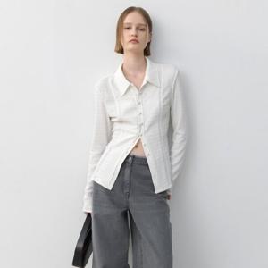 [나인][나인](BL-4295)WRINKLE SLIM JERSEY BLOUSE