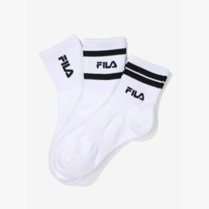 휠라양말 TQJ FS3SCF5357X-WHI 변형 로고 중목양말 3매입