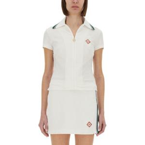 카사블랑카 텍스처 리브 칼라 셔츠 WPS25 SH 135 01BRIGHTWHITE