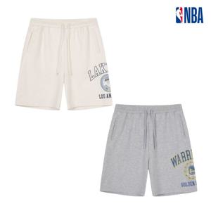 NBA N252TP030P 공용 오버핏 팀 빅 아트웍 셋업 반바지 팬츠 STG