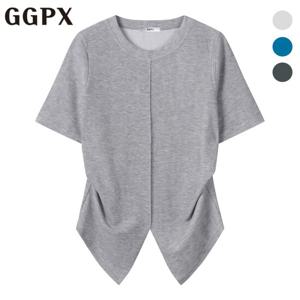 [GGPX] 센터 핀턱 절개 반팔 티셔츠 (GP3TS002F)