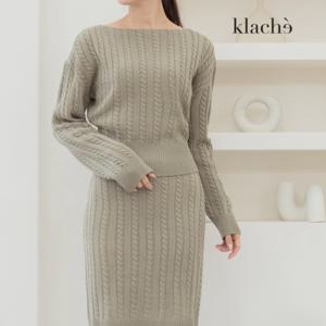 [클라셰]KLACHE 무드트위스트립와이드니트_CB2FKN015A