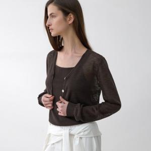 [나인][나인](CD-2198)COOLING SLUB TOP&CARDIGAN SET S