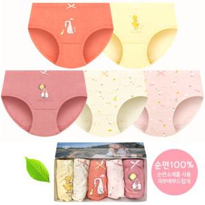 [제이투와이]엠알키즈 오리 여아 삼각 5매입 아동팬티 아동 유아