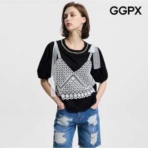 [GGPX] 진주넥 레이스 포인트 러블리 티셔츠 (GP4TS042F)