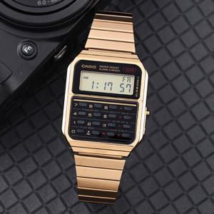 카시오 CA-500WEG-1A 레트로 가제트 디지털 계산기 남자 메탈 시