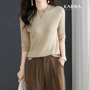 [카라]KARRA 트위스트7부라운드니트_A3F0969