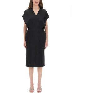 스텔라매카트니 블랙 백 슬릿 반팔 원피스 6A0561 3FU3021000