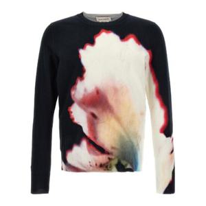 Alexander McQueen 솔라리스 플라워 프린트 크루넥 니트 점퍼 752059Q1GBZ 1014 TP943195026