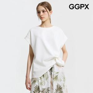 [GGPX] 우먼 라운드넥 밑단 포인트 티셔츠 (GP6TS030F)