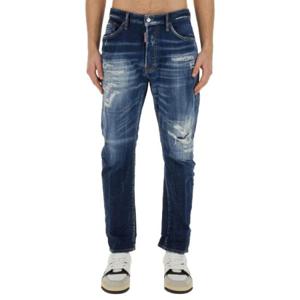 Dsquared2 미드라이즈 디스트레스드 워싱 데님 진 S71LB1366S30342 470 TP944851330