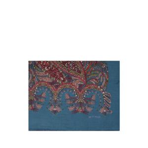에트로 머플러 스카프 WATA0009 AV764 X0883 PRINT ON BLUE BASE