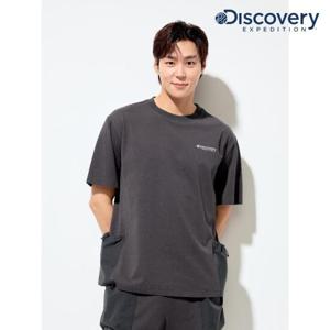 디스커버리 (DMTR67053_DGS) 프레시벤트 워시드 남성 경량 하이브리드 반팔 티셔츠 DXNW