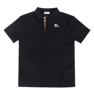 버버리 25FW 키즈 자수 로고 피케티 블랙 8105066 A1189 6-10Y