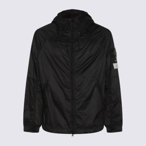 스톤아일랜드 블랙 후드 집업 윈드브레이커 K2S15Q100008 S0163