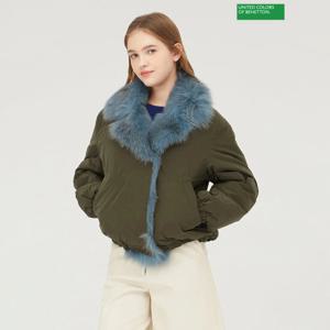 베네통 폭스 퍼 구스 패딩 BAPD52361_KA