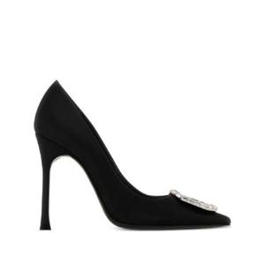 25 FW Amina Muaddi 카멜리아 장식 새틴 펌프스 90mm CAMELIAPUMP90 TP440456854