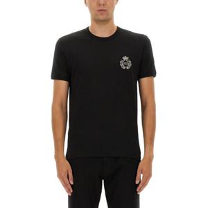 돌체앤가바나 블랙 크루넥 반팔 티셔츠 G8PV1Z G7PJ6N0000