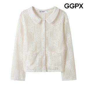 [GGPX] 투 포켓 자가드 펀칭 가디건 (GP7KG018F)