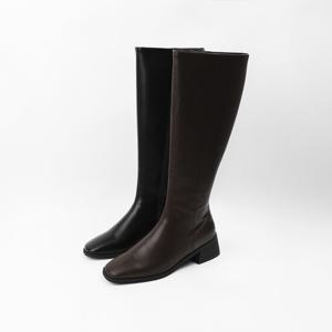 [신난다슈] 여성 롱부츠 4cm 2종 여자 통넓은 부츠 발편한 통굽 따듯한 기모 안감 FL2510281