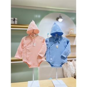 압소바HM (쌍둥이슈트) 크루 배냇슈트(모자포함) 25년가을신상 (QA2C10128)