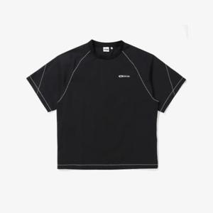 [휠라]오버핏 우븐 반팔 티셔츠 (FS2RSE2183X_BLK)