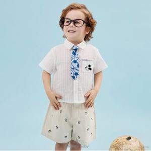 [디즈니베이비]미키얼굴자수포인트반바지(BEIGE)_79S322002