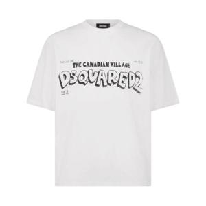 Dsquared2 로고 프린트 크루넥 티셔츠 S74GD1242S23009 100 TP946617439