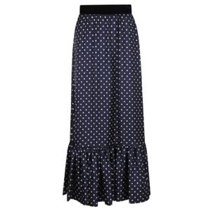발렌티노 포이스 폴카 도트 프린트 러플 밑단 스커트 BRADS19ML 0W6NAVYBETULLA TP946619302