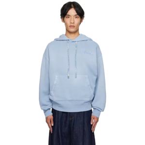 25 FW 아미리 남성 블루 블리치 반다나 OS 후드티 252886M202002