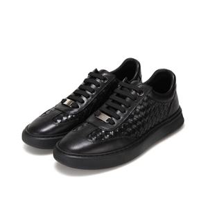 바바라 HOMME 소가죽 메쉬 남성스니커즈 3cm_BMH106BK