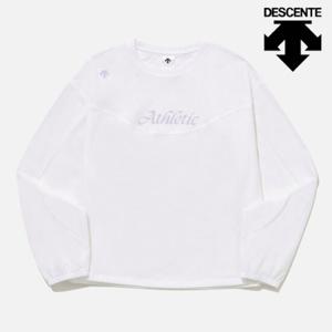 [데상트]데상트 여성 쿨링 우븐 맨투맨 SP122UWH31WHT0 긴팔티
