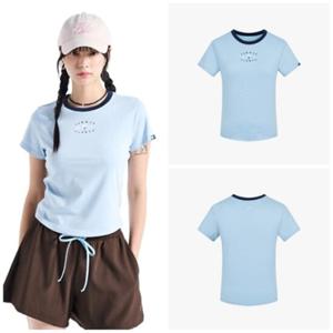 [휠라] FILA 여성용 슬림핏 썸머 그래픽 티셔츠 FS2RSH2458FLBU