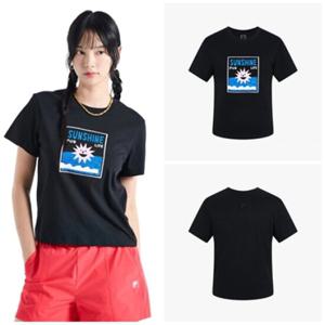 [휠라] FILA 여성용 세미크롭 썸머 그래픽 티셔츠 FS2RSH2457FBLK