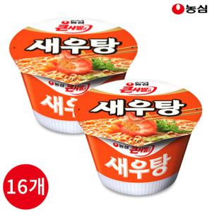 농심 새우탕 큰사발면 115g x 16개
