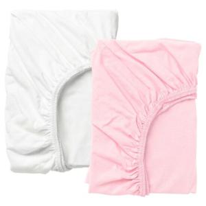 이케아 렌 유아용 매트리스커버 60x120cm 2P 화이트핑크