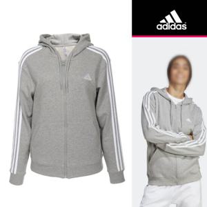 아디다스 우먼스 3S 프렌치 테리 후드 집업(IC9917)