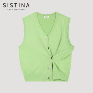 [SISTINA] 인기 투웨이 브이넥 니트 베스트_ASKVTO11010_GN
