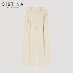 [SISTINA] 인기 라이트 핀턱 스트레이트 팬츠_AWWSLO21750_LB