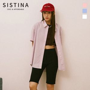 [SISTINA] 인기 코튼 사이드 버튼 셔츠_AWWSTO21120