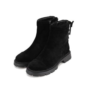 [바바라]세븐플로어 소가죽 여성 레이스업 워커부츠 4cm_SFH854BK