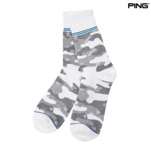 [핑골프]남성 패턴 중목 양말 (111D3SC202_WH)