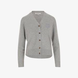메종키츠네 볼드 크롭 가디건 그레이 여성 NW00510KT1112 H120
