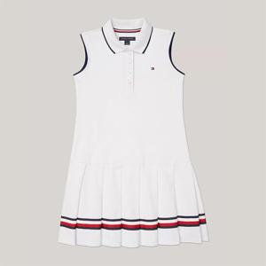 타미힐피거 걸즈 슬리브리스 Polo 드레스 White