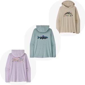 [파타고니아코리아] 45535Q5 여성 우먼즈 캐필린 쿨 그래픽 후디 티셔츠 Capilene Cool Daily Hoody PG